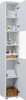 Badschrank Vicco Irma Weiß Hochglanz mit Einsätzen 30 x 192 Produktbild-Vorschau 7