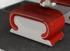Designer Couchtisch Polster Tisch Leder Glas Moderner Voir les images du produit 8