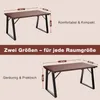 HOMAVO Table de repas 140x80x75 cm - Design moderne, métal Voir les images du produit 5