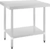 Vogue Edelstahl Arbeitstisch Mit Regalboden 90X60 Cm Produktbild-Vorschau 3