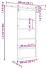 vidaXL Posuvné dveře přírodní 100 x 208 cm Masivní borové Náhled obrázku produktu 8