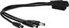 A black multi-charger cable with multiple DC barrel connectors on one end and a larger connector on the other. Produktbild-Vorschau