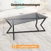 Stolik szklany COSTWAY, prostokątny stolik kawowy z Podgląd zdjęcia produktu 3