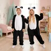 Onesie Kigurumi Pyžamo Panda Prevlek Kostým Deti 105-115cm Náhľad obrázku produktu 8