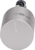 Close-up studio shot of a silver oven control knob. Produktbild-Vorschau