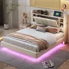 Merax Polsterbett 140 x 200cm mit USB-Anschluss, Produktbild-Vorschau 1