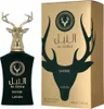 A perfume bottle and its packaging are displayed against a white background. Voir les images du produit