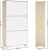 Meuble à chaussures 3 abattants 115x60x24cm Armoire de Voir les images du produit 5