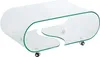 Extravaganter Glas Couchtisch FANTOME 90cm transparent Produktbild-Vorschau 1