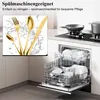 A kitchen scene showing golden cutlery and a dishwasher. Produktbild-Vorschau