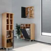 A bathroom with modern wooden storage units. Náhled obrázku produktu