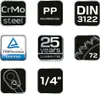 NEO TOOLS Cricchetto piegato 1/4", 150 mm Anteprima dell’immagine prodotto 12