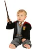 A baby dressed in a Harry Potter costume, holding a wand. Produktbild-Vorschau