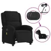 A black electric massage recliner chair with inset diagrams showing its features. Produktbild-Vorschau