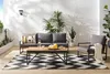 home24 Loungesessel - Polyester / Akazie Massiv - Grau / Produktbild-Vorschau 2