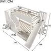 MODFU Etagenbett 90x200 Kinderbett mit Rutsche Produktbild-Vorschau 6