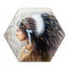 DEQORI Glasbild Echtglas 55x48 cm 'Profil einer Kriegerin' Produktbild-Vorschau 1