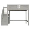 Flieks Etagenbett 140x200cm mit Stauraumtreppe, Hochbett Produktbild-Vorschau 10