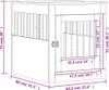 vidaXL Klec pro psy ve stylu nábytku Bílá 64,5x80x71 cm Náhled obrázku produktu 8