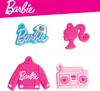 A collage of Barbie-themed charms and a logo. Anteprima dell’immagine prodotto