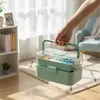Relaxdays Medizinbox, 3 Ebenen, Pillenfach, aufklappbar, Produktbild-Vorschau 3