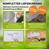 A collage of four images showcasing the components and features of a garden bed kit. Produktbild-Vorschau