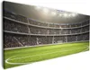 Wallario Premium Leinwandbild Fußballstadion Mittellinie in Produktbild-Vorschau 1
