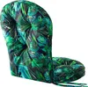 A single chair cushion with a tropical leaf pattern, shown against a white background. Produktbild-Vorschau