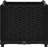A black woven planter box is shown from the front on a white background. Náhľad obrázku produktu