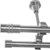 Gardinenstange Ø 20mm Metall in Edelstahl Look 2-läufig Produktbild-Vorschau 1