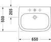 DURAVIT D-Code Waschtisch, 65 x 50 cm, ohne Spezialglasur, Produktbild-Vorschau 7