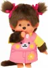 Fillette en robe de lapin avec tresses | Poupée Monchhichi Voir les images du produit 4
