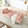 MODFU Moderner Sammet-Zweiersofa, 3-stufige verstellbare Produktbild-Vorschau 3