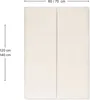 A product image showing two cream-colored panels, likely a bed frame or headboard, with measurement indicators. Anteprima dell’immagine prodotto