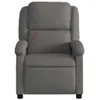 Polohovací křeslo šedé pravá kůže Náhled obrázku produktu 6