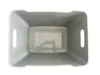 Top-down view of an empty gray storage box. Produktbild-Vorschau