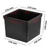 Vymeniteľná štvorcová vložka do kvetináča 17x17 cm čierna 3 Náhľad obrázku produktu 2