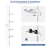 Duschregal ohne Bohren Badregal Duschablage mit 4 Tabletts Produktbild-Vorschau 6