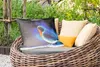 MuchoWow® Outdoor Kissen - Rotkehlchen - Blau - Schnee - Produktbild-Vorschau 3