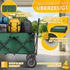 TRESKO® Bollerwagen faltbar 300L mit Bremse Grün | Produktbild-Vorschau 6