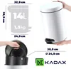 Odpadkový koš KADAX "Melfi", pedálový koš z bílé oceli, 14 Náhled obrázku produktu 3