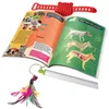 A book about pets, a cat toy, and a red grooming tool are arranged on a white background. Voir les images du produit