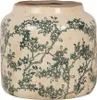 Clayre & Eef Blumentopf Ø 15x14 cm Beige Keramik Blumen Produktbild-Vorschau 1