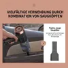 Schwarzer und roségoldener Handstaubsauger fürs Auto mit flachem Langmaul-Aufsatz, verwendet zur Reinigung eines Autoinnenraums Náhľad obrázku produktu