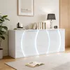 Merax Sideboard mit 3 Türen und LED-Streifen, Kommode mit Produktbild-Vorschau 1