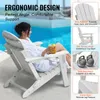 SucceBuy Zestaw 2 krzeseł Adirondack, plastikowe składane Podgląd zdjęcia produktu 4