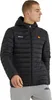A man wearing a black puffer jacket and grey sweatpants. Produktbild-Vorschau