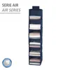 A hanging closet organizer with multiple shelves filled with folded clothes, shown against a white background. Anteprima dell’immagine prodotto