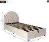 Letto imbottito idraulico Flieks 90x200cm, letto per Anteprima dell’immagine prodotto 4