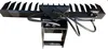 A black hydraulic root rake attachment for a mini excavator, shown against a white background. Produktbild-Vorschau
